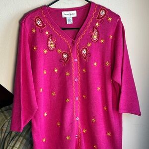 Graver Studio Pink Knit Cardigan L